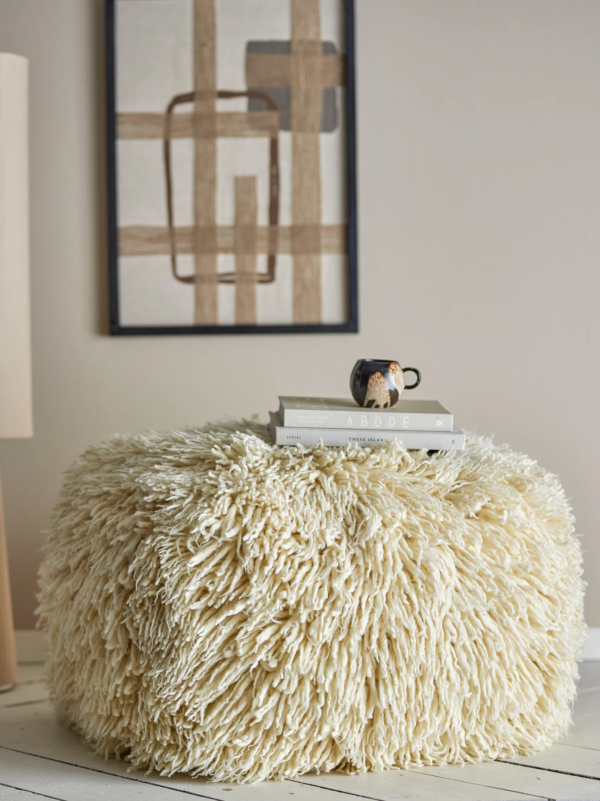 Lomba Pouf, Natur, 80x45x80 cm Bloomingville