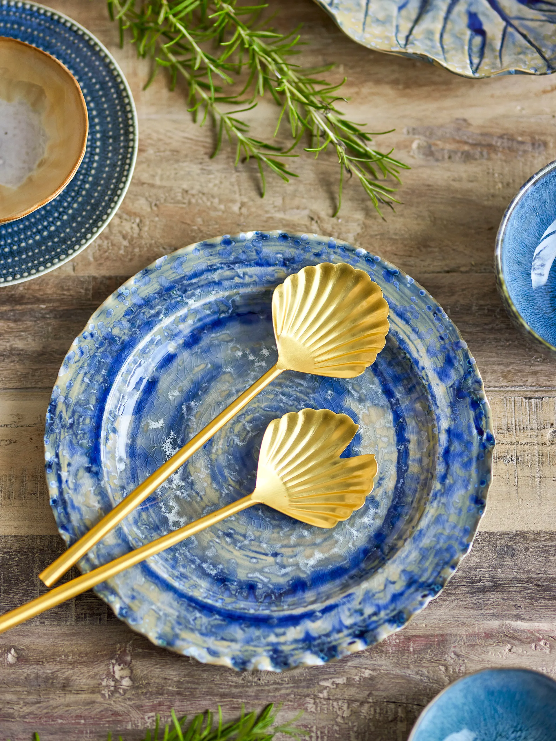 Loreta Salatbesteck 2-teilig, Gold Bloomingville