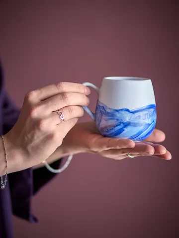 Lyre Tasse 4‑teilig - Blau - Bloomingville