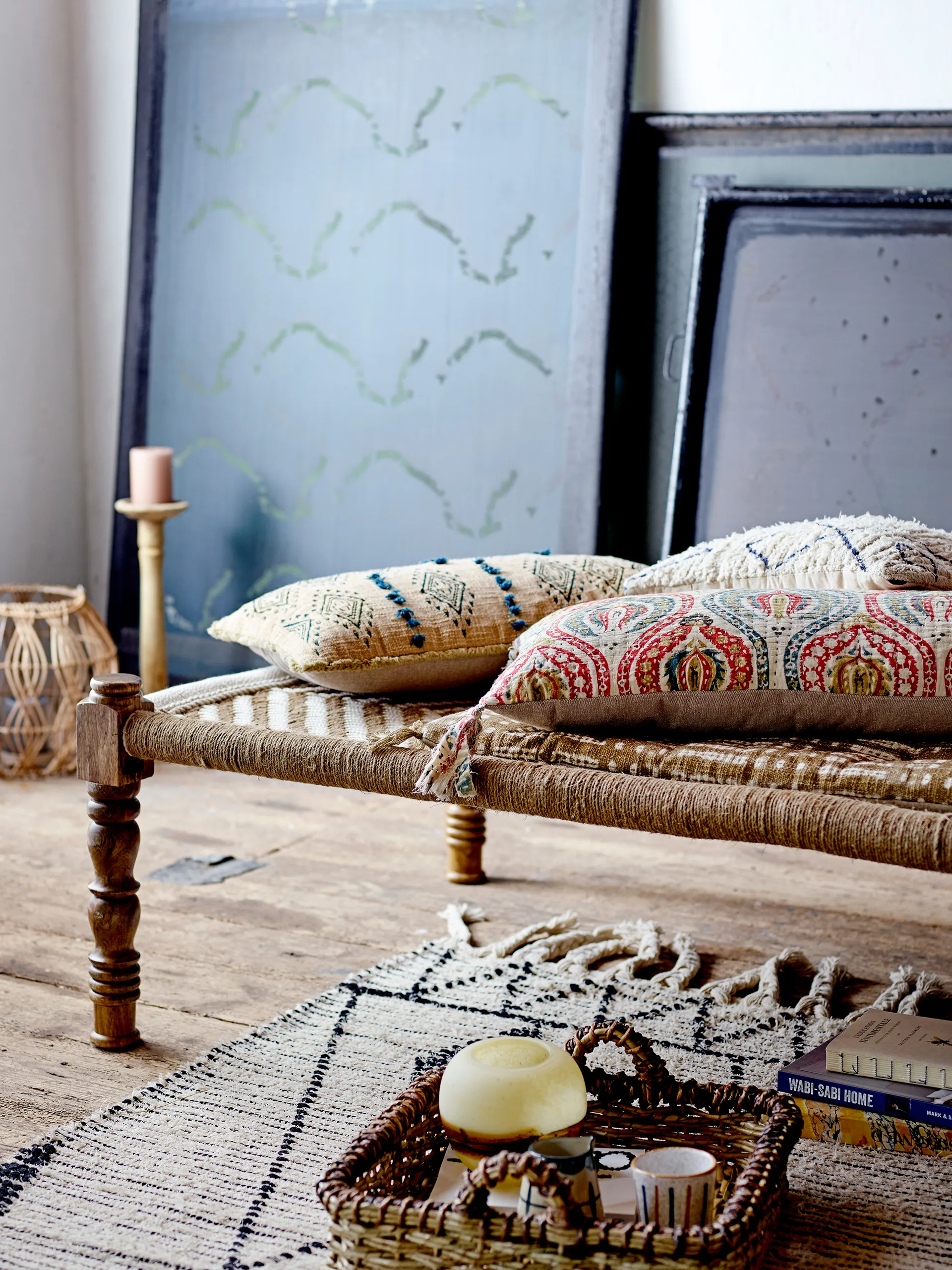 Maiga Laterne Ø30 x 41cm, Rattan Bloomingville