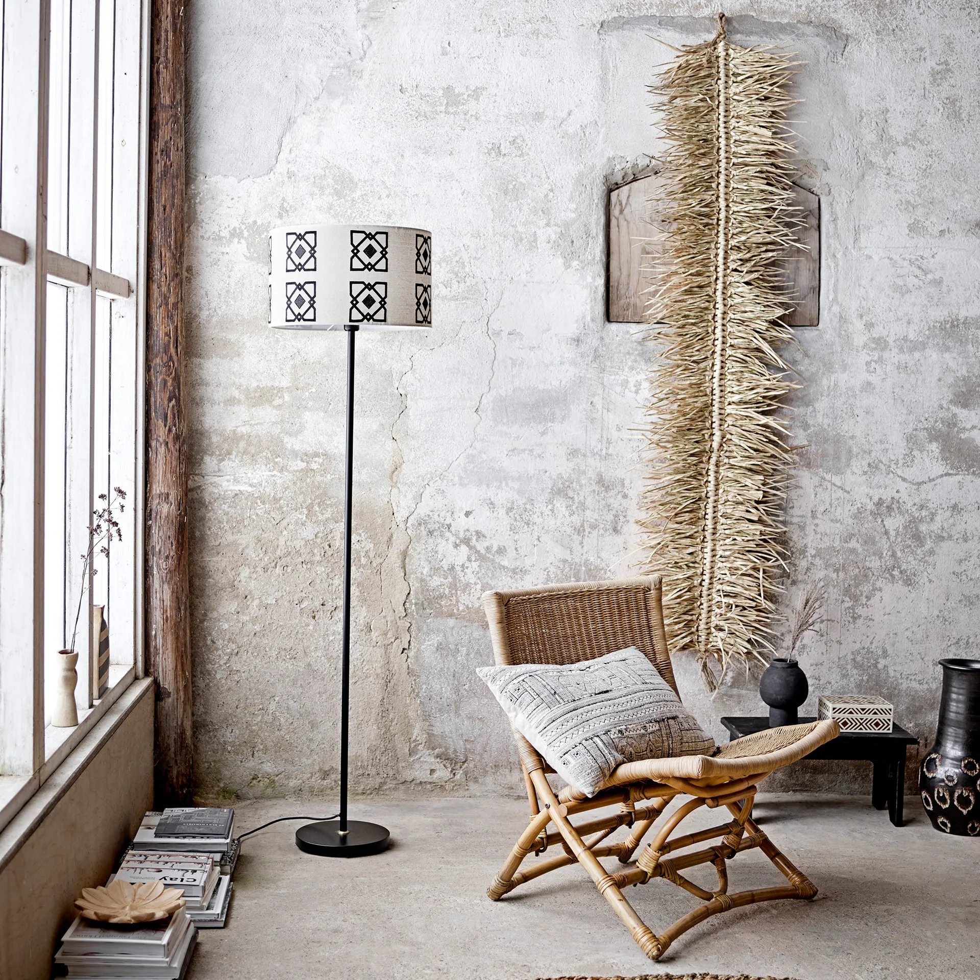 Malic Teppich Ø150cm, Natur Bloomingville