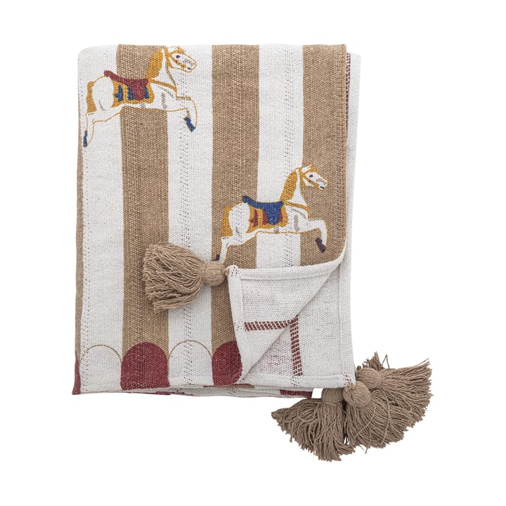 Merry-go-round Decke 130x160 cm - Beige-rot - Bloomingville
