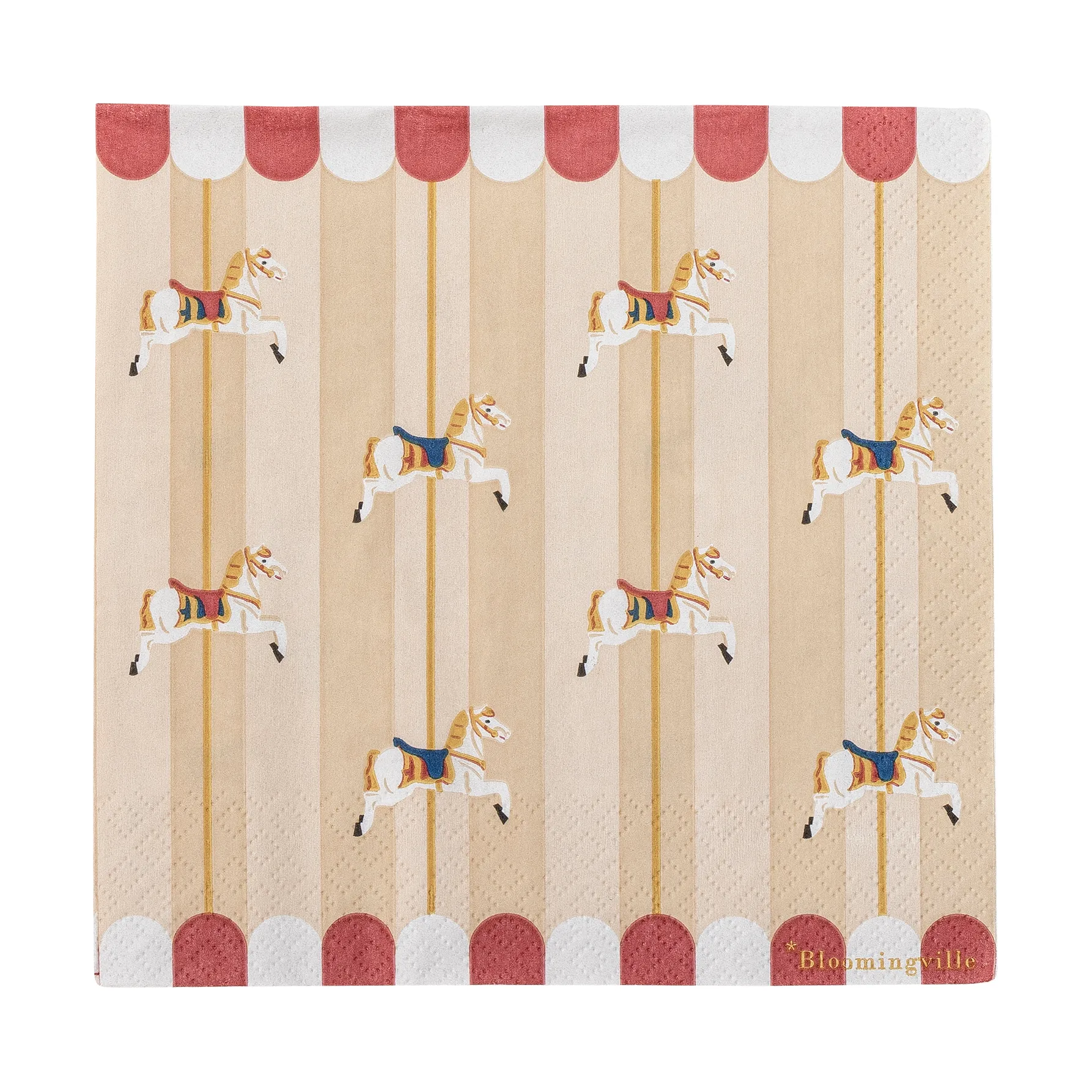 Merry-go-round Serviette 33x33 cm 20-er Packung, Natur Bloomingville