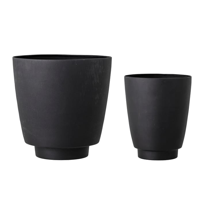 Metalltopf 2er-Pack, Schwarz Bloomingville