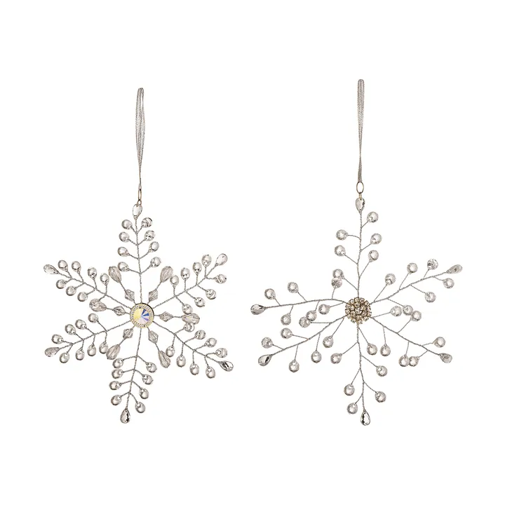 Miku Weihnachtsanhänger - Klar, 2-teilig, 17 cm - Bloomingville