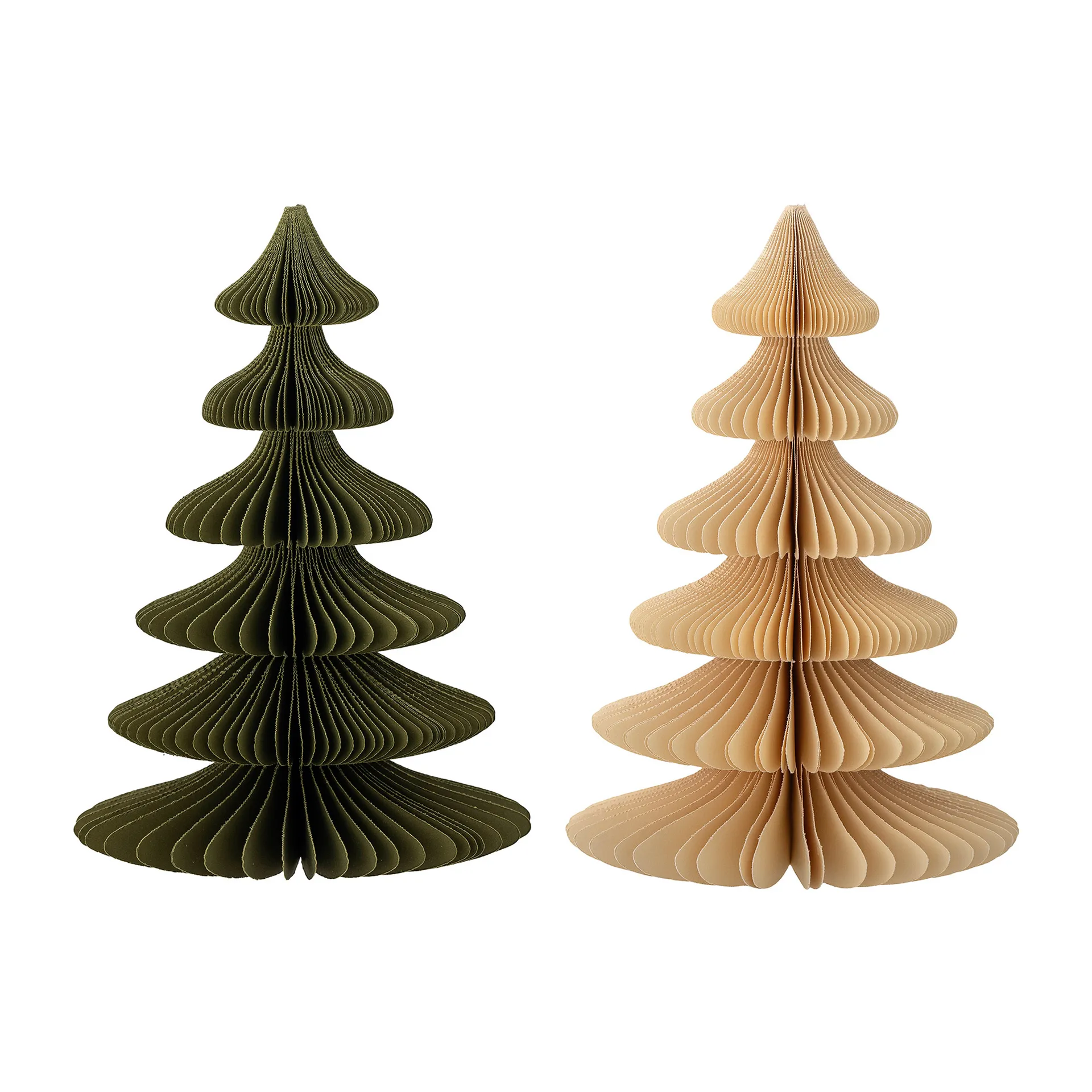 Milan Dekoration Weihnachtsbaum 2er Pack 22,5cm, Green Bloomingville