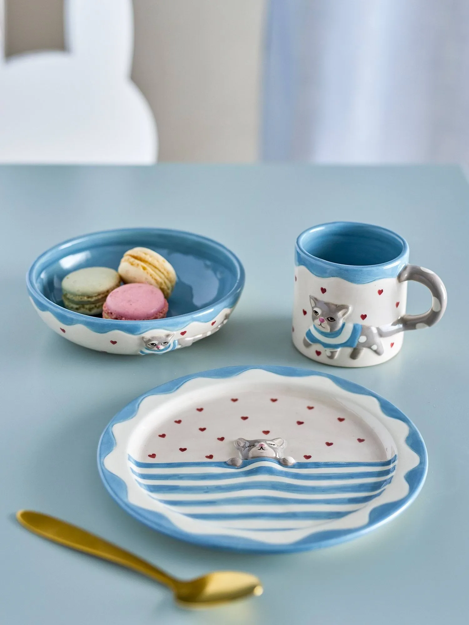 Mille Servierset, Katzen, 3-teilig Bloomingville