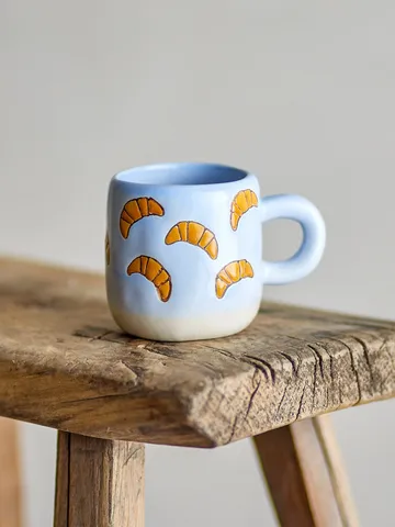 Millie Tasse 110 ml - Blau, Croissants - Bloomingville