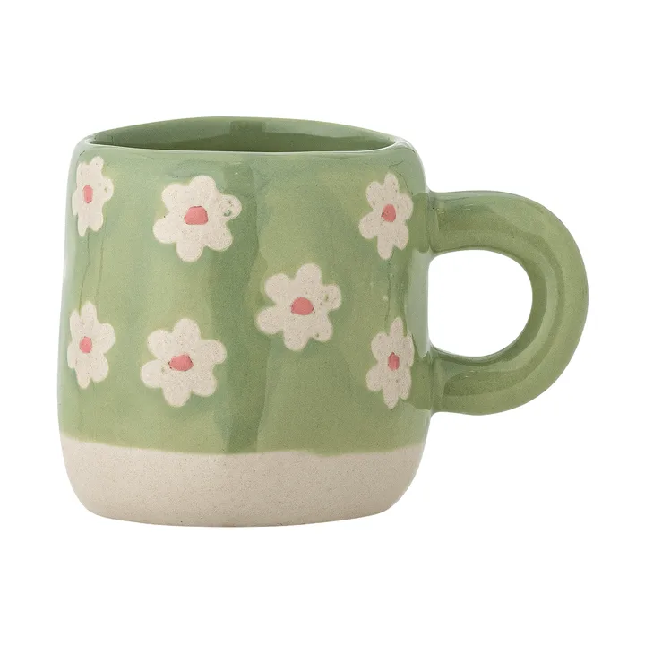 Millie Tasse 110 ml - Grün, Blumen - Bloomingville