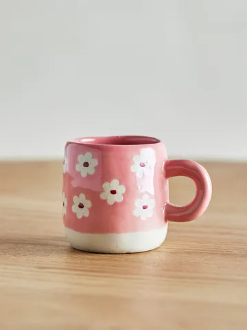 Millie Tasse 110 ml - Rosa, Blumen - Bloomingville