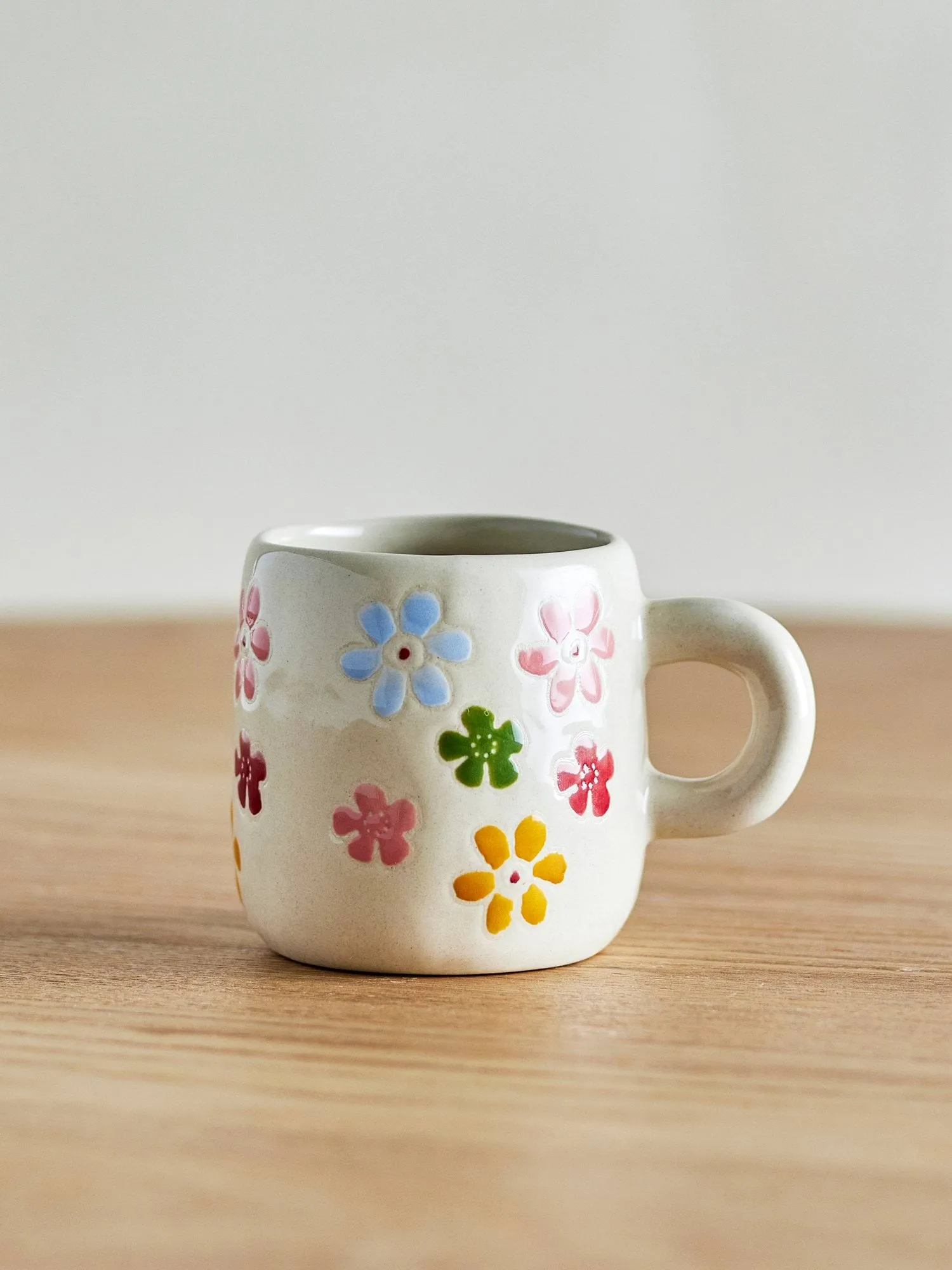 Millie Tasse 110 ml, Weiß, Blumen Bloomingville
