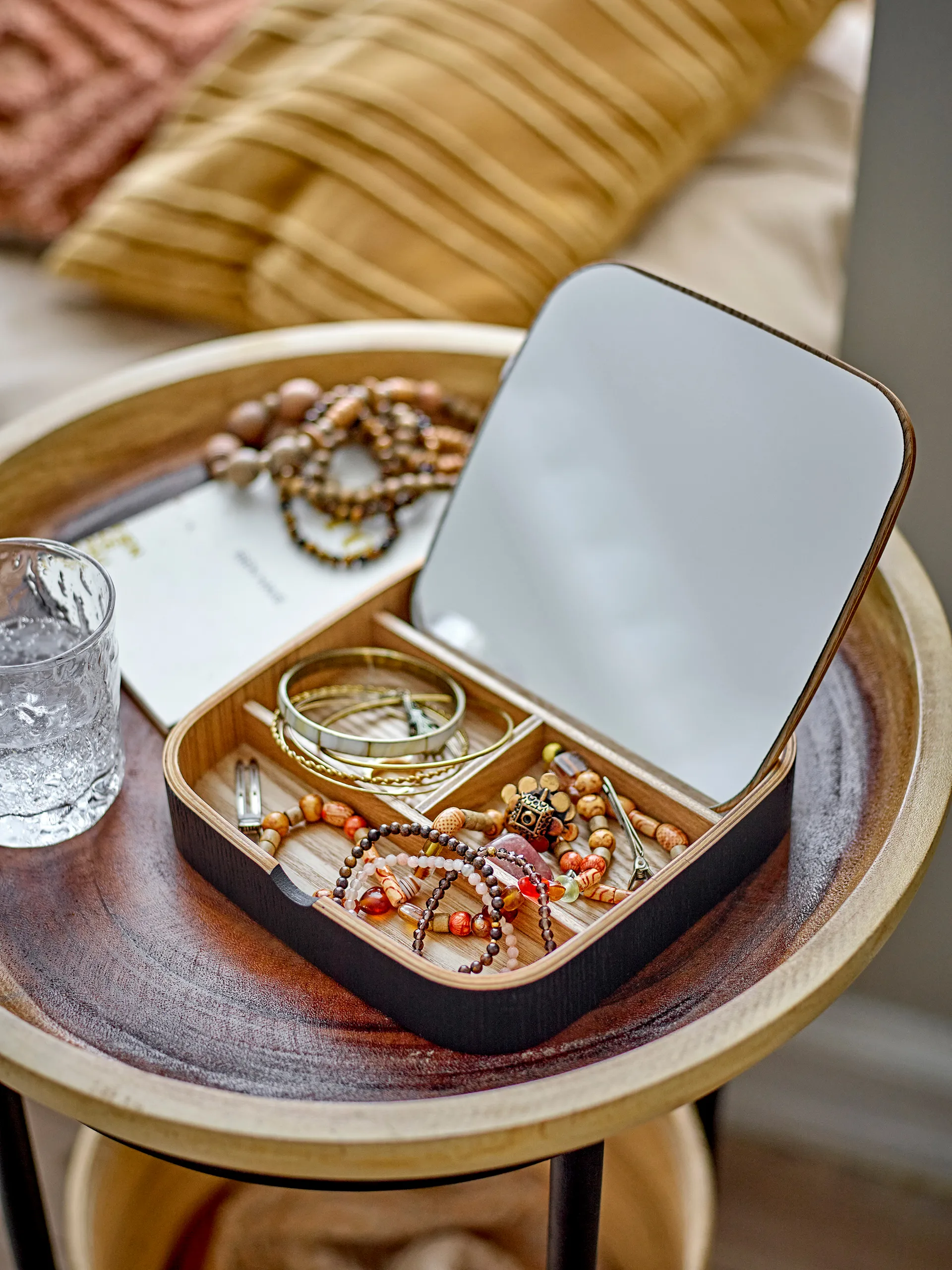 Mimmi Tischspiegel 19x19 cm, Black-oak Bloomingville