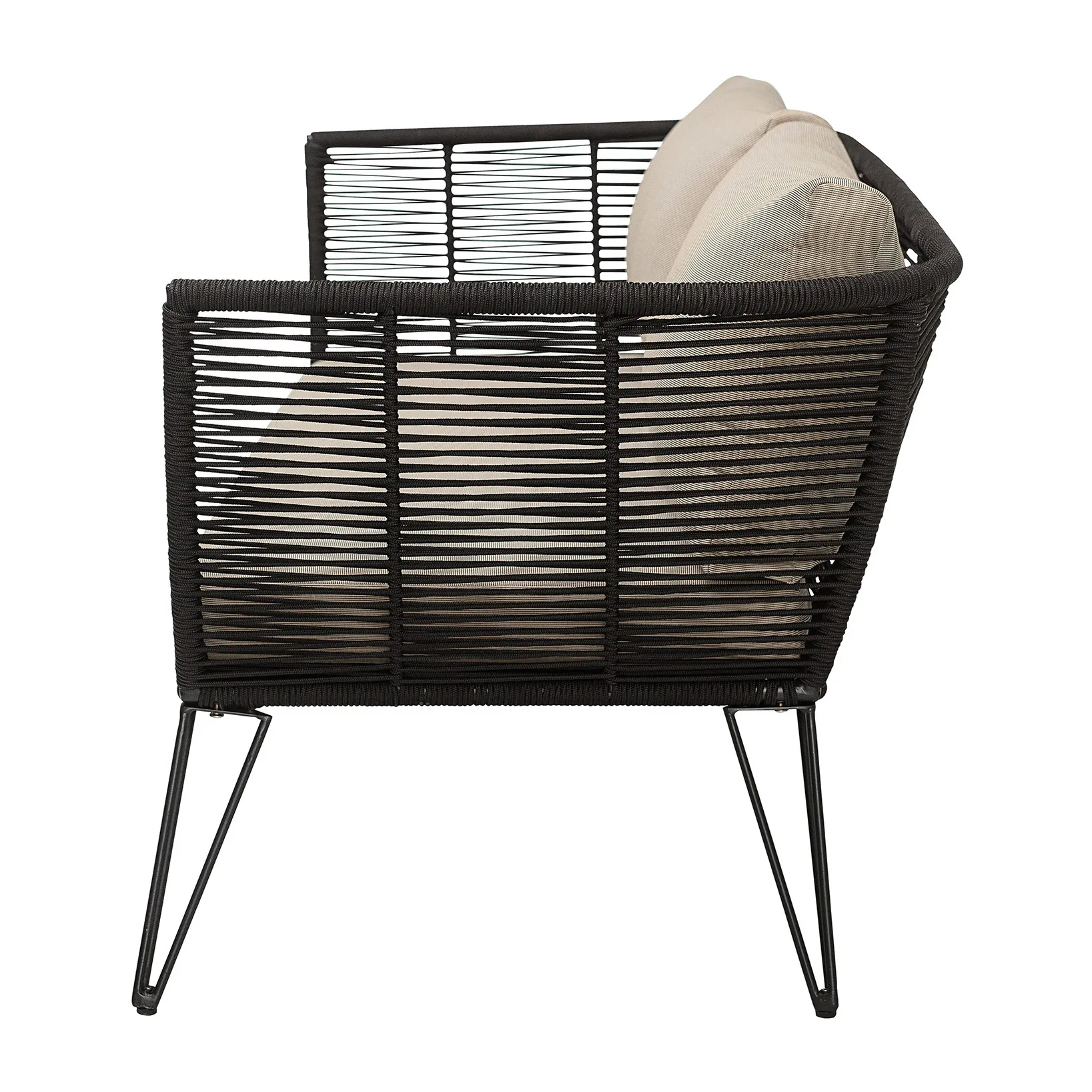 Mundo Sofa, Black-beige Bloomingville