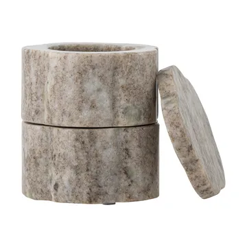 Nezli Schale mit Deckel Ø9 cm - Natur - Bloomingville