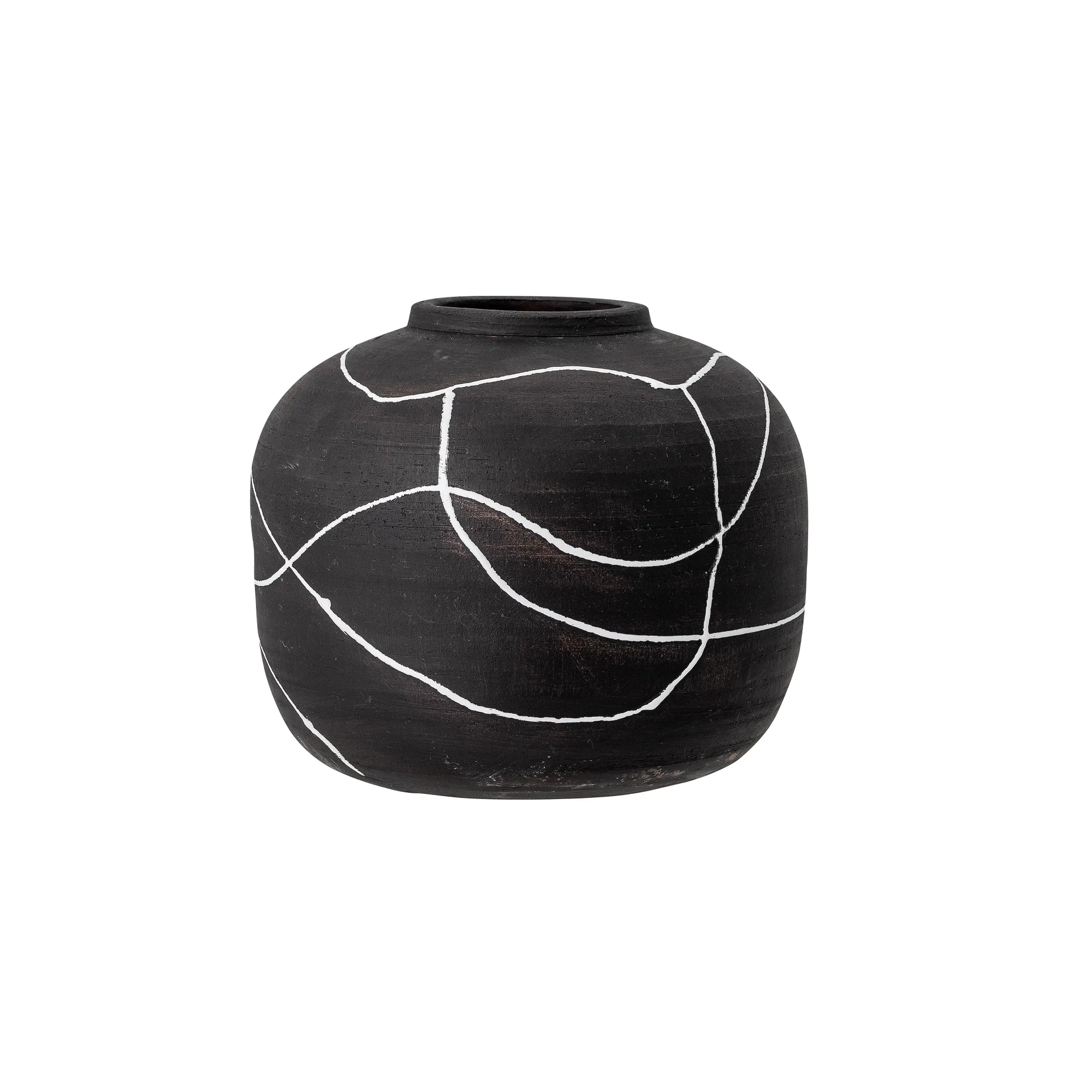 Niza Vase Terrakotta 16,5cm, Schwarz Bloomingville