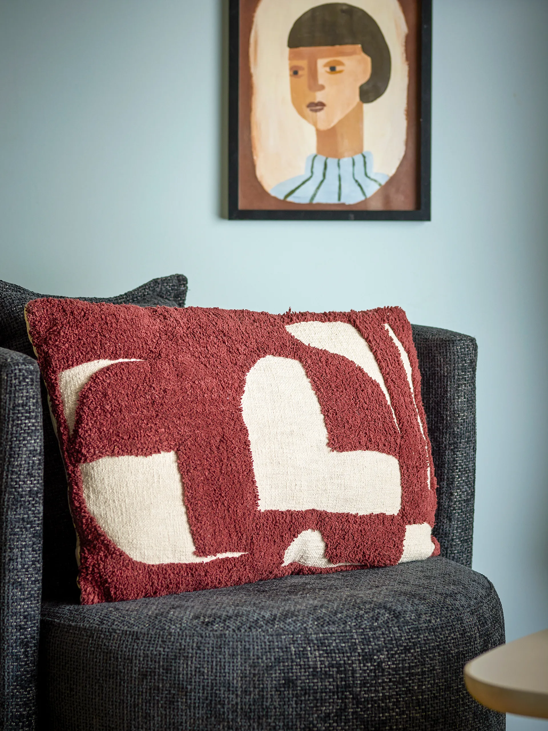 Olica Kissen 60x40 cm, Rot Bloomingville