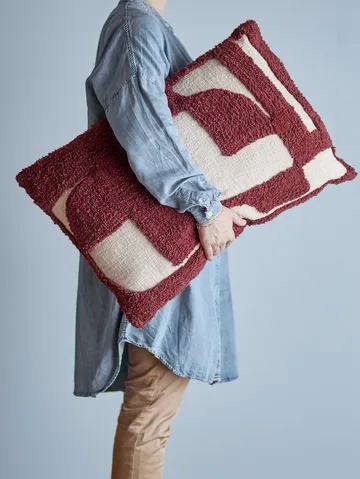 Olica Kissen 60x40 cm - Rot - Bloomingville