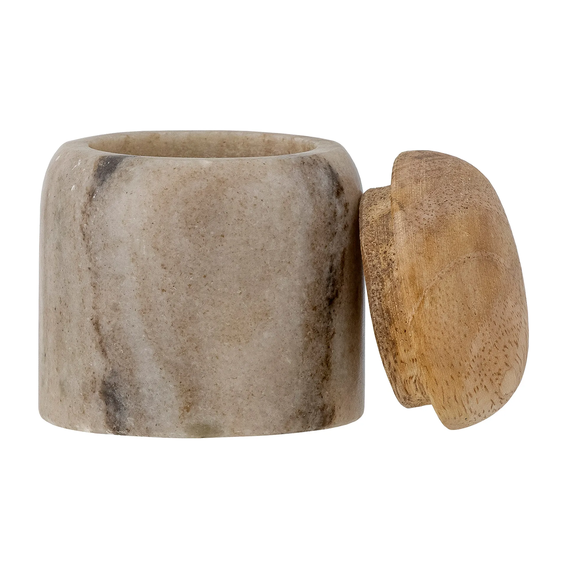 Payana Verwahrungsdose mit Deckel Ø6 x 7cm, Marmor-Mangoholz Bloomingville