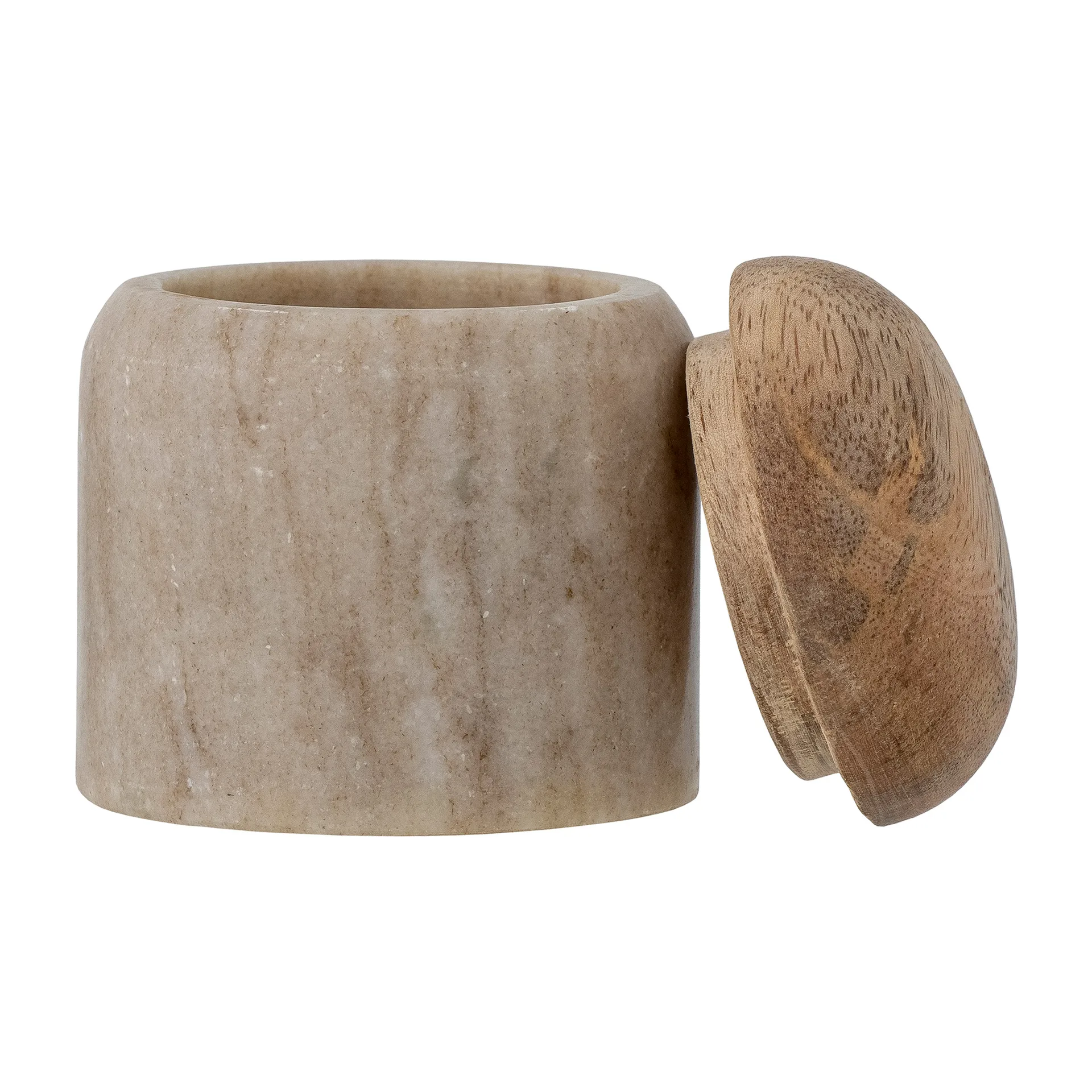 Payana Verwahrungsdose mit Deckel Ø8 x 8cm, Marmor-Mangoholz Bloomingville