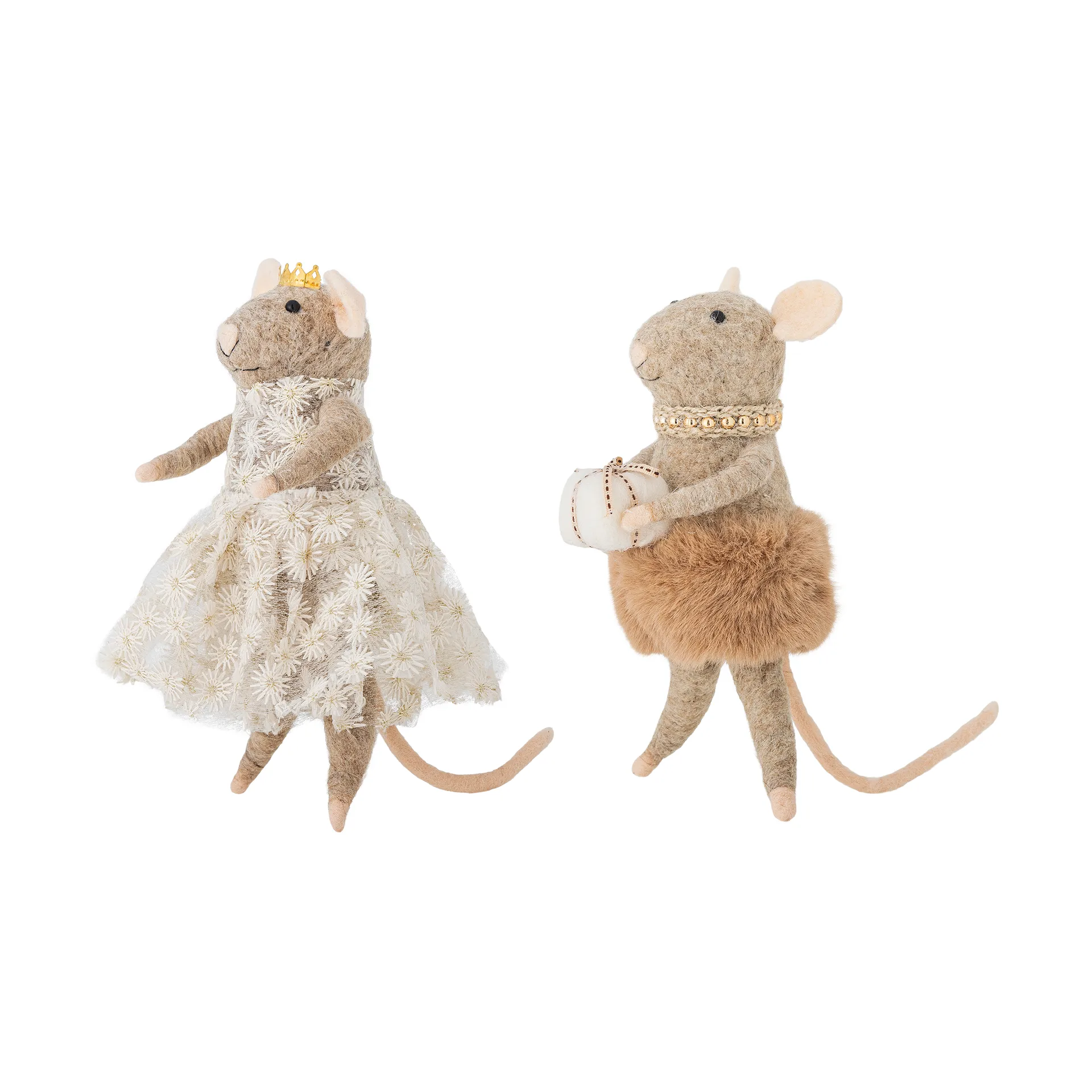 Peo Weihnachtsbaumanhänger Wolle 2 Teile, Braun, hoch Bloomingville