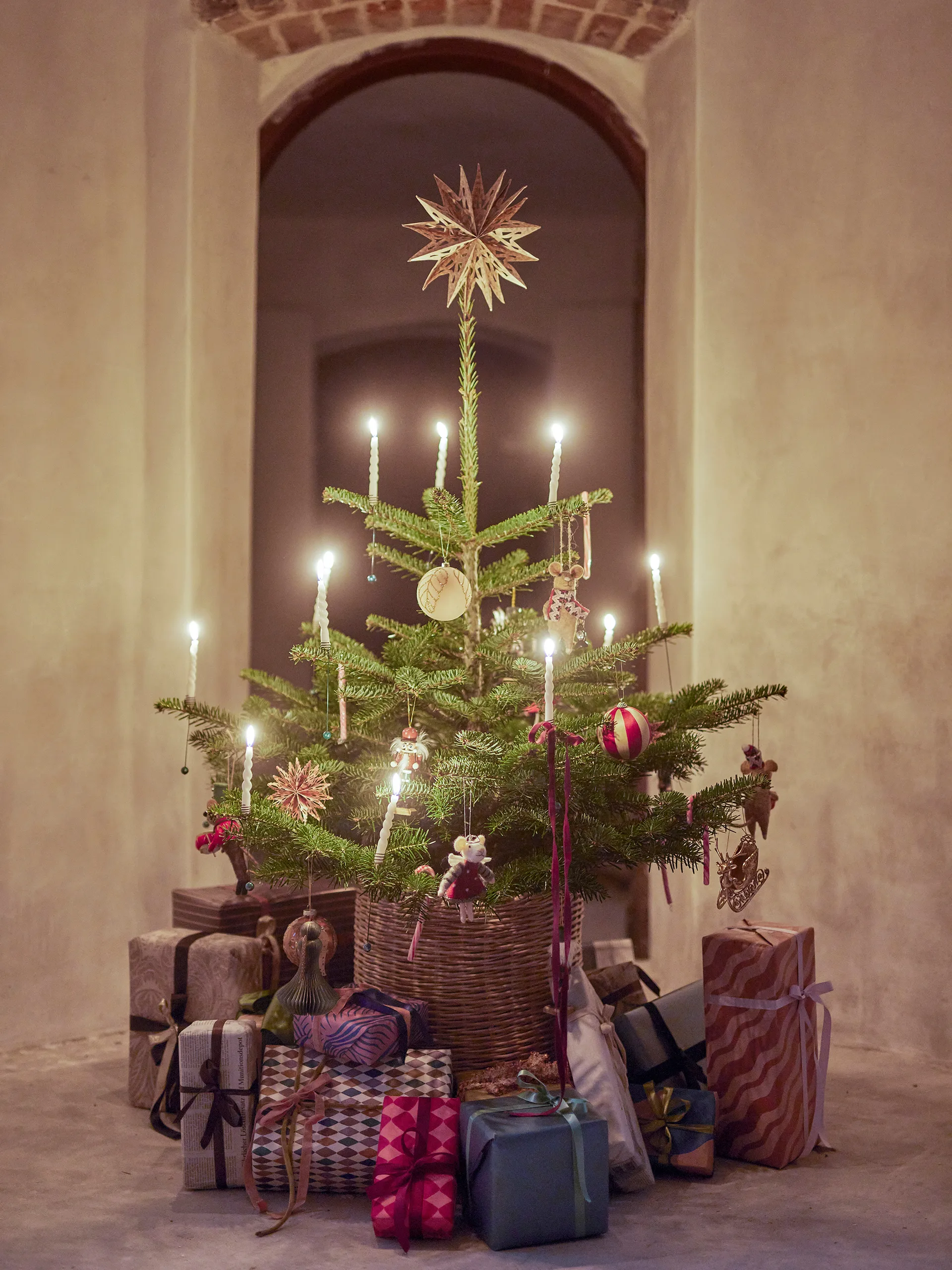 Peo Weihnachtsbaumanhänger Wolle 2 Teile, Rot Bloomingville
