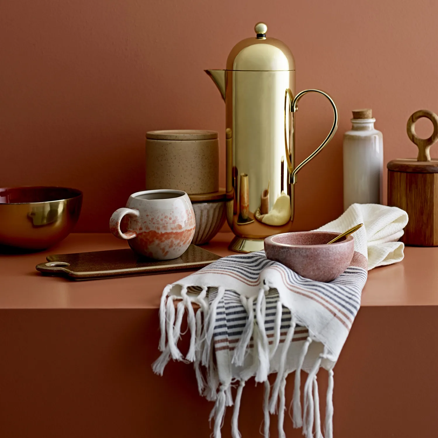 Pixie Tablett klein, Braun Bloomingville