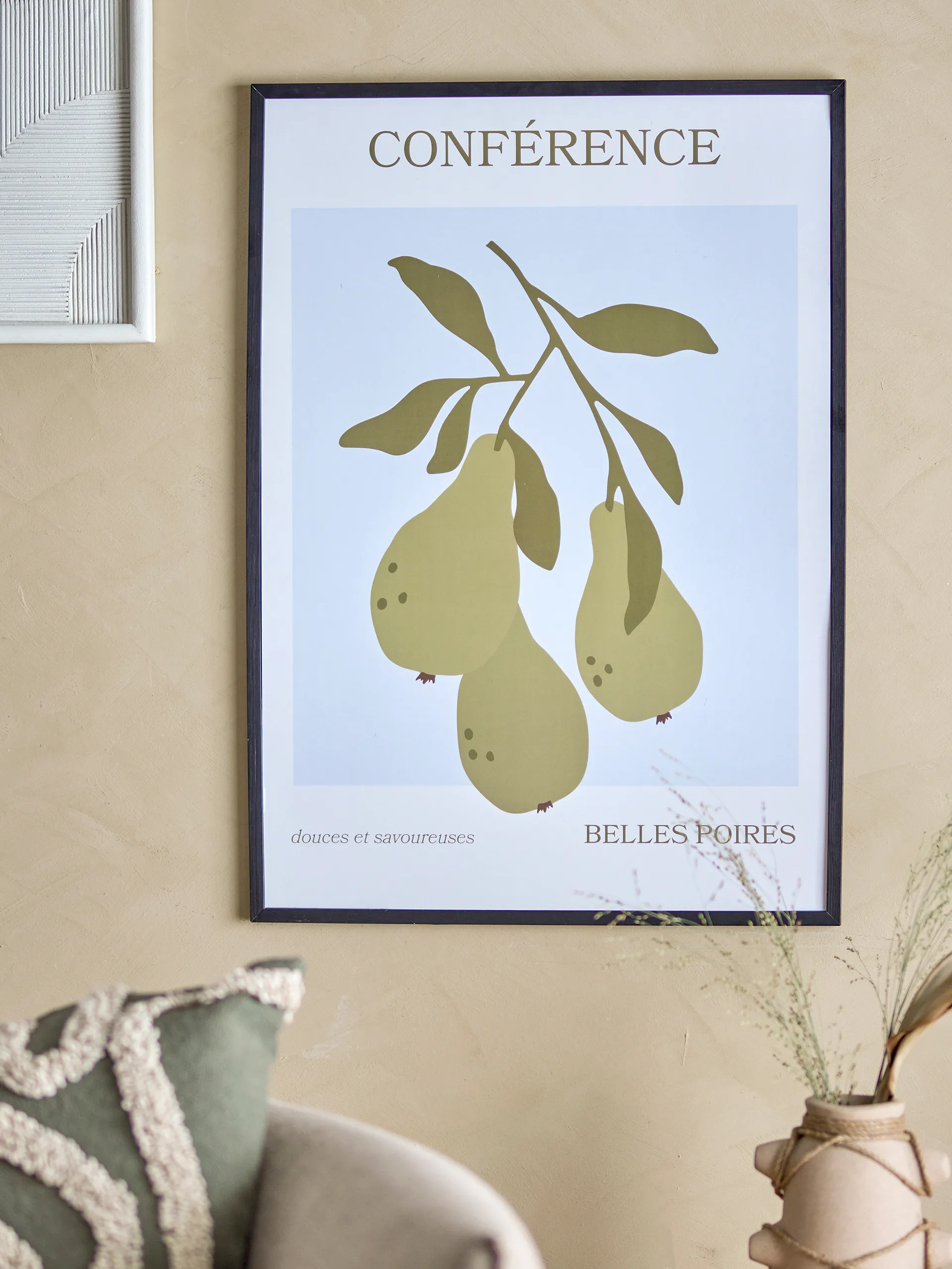 Poire Poster mit Rahmen 52x72 cm, Poire-black pine Bloomingville