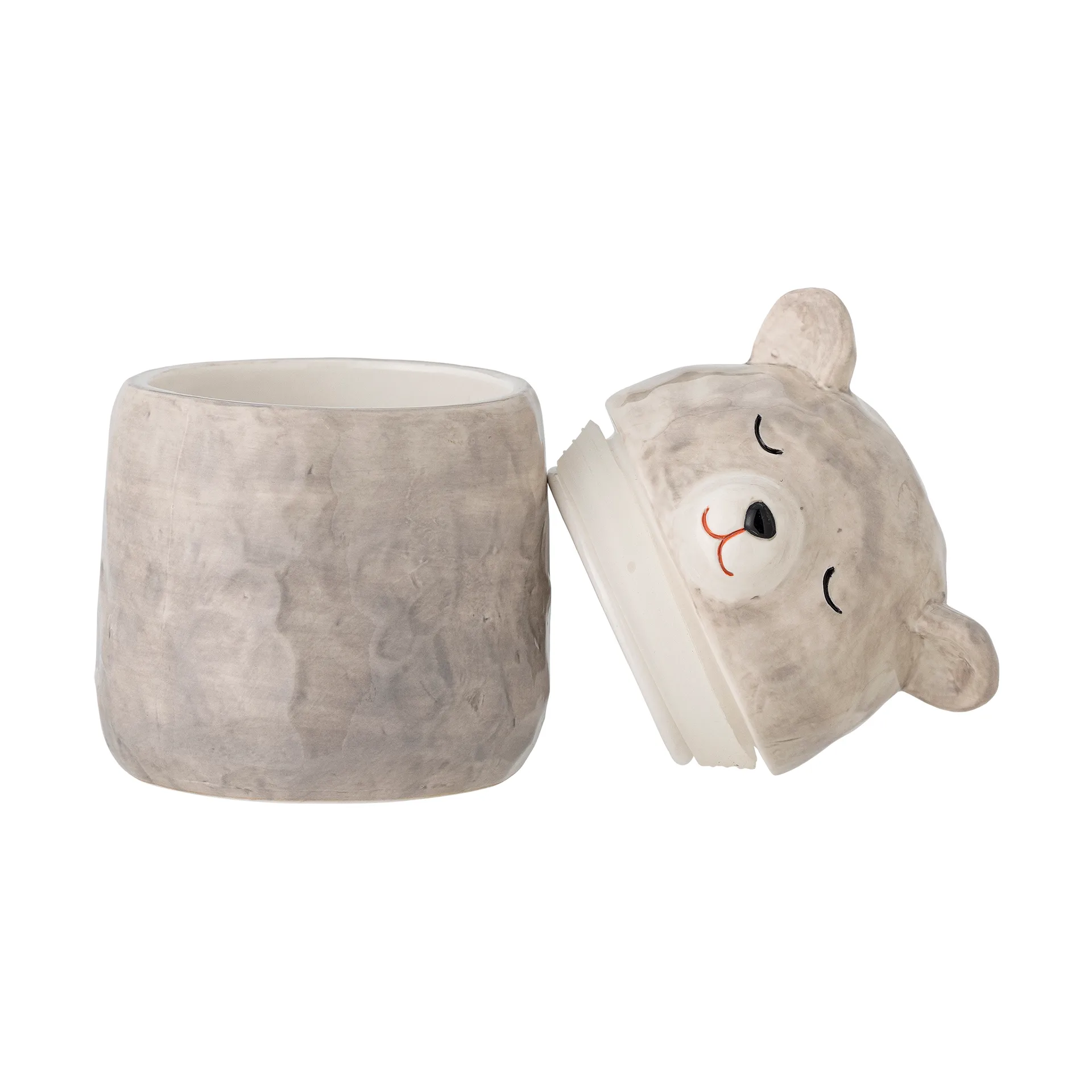 Puk Vorratsdose mit Deckel Ø10 cm, Grau Bloomingville