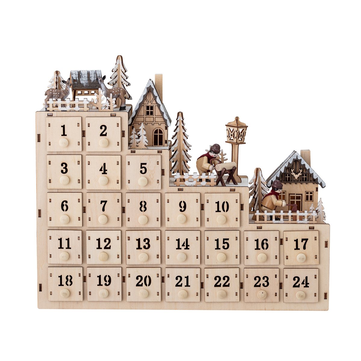 Bloomingville Richie Adventskalender 33 x 38cm Natur