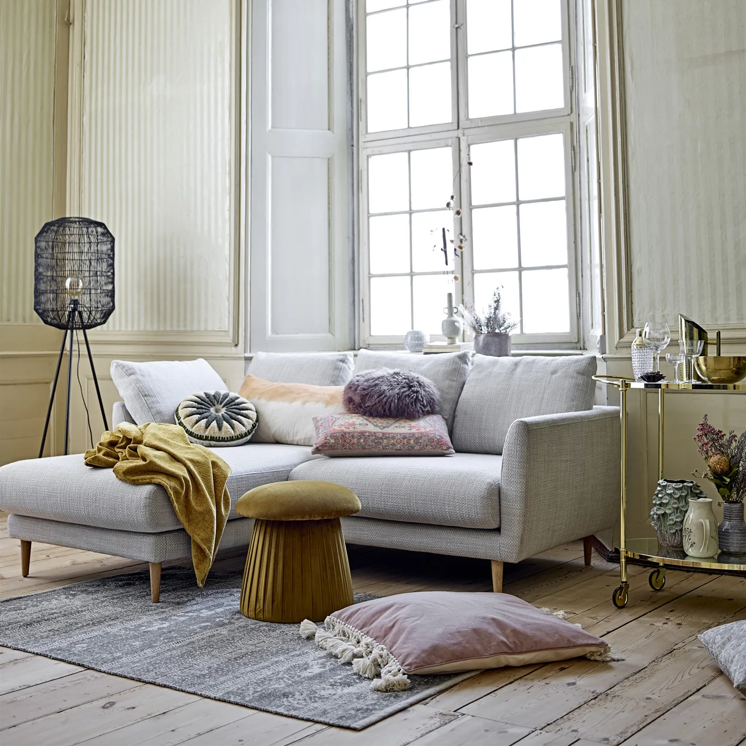 Roberta Pouf Sitzkissen, Braun Bloomingville