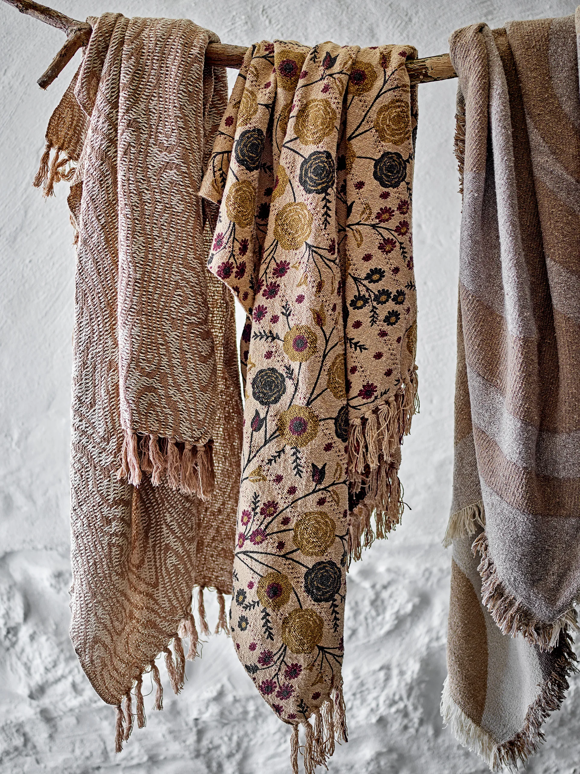 Salobre Plaid Baumwolle 160x130 cm, Braun Bloomingville