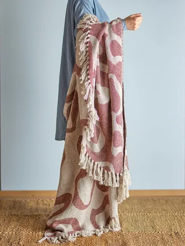 Salobre Plaid Baumwolle 160x130 cm - Braun - Bloomingville