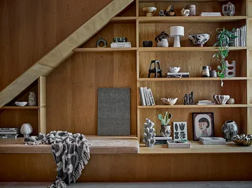 Salobre Plaid Baumwolle 160x130 cm - Schwarz - Bloomingville