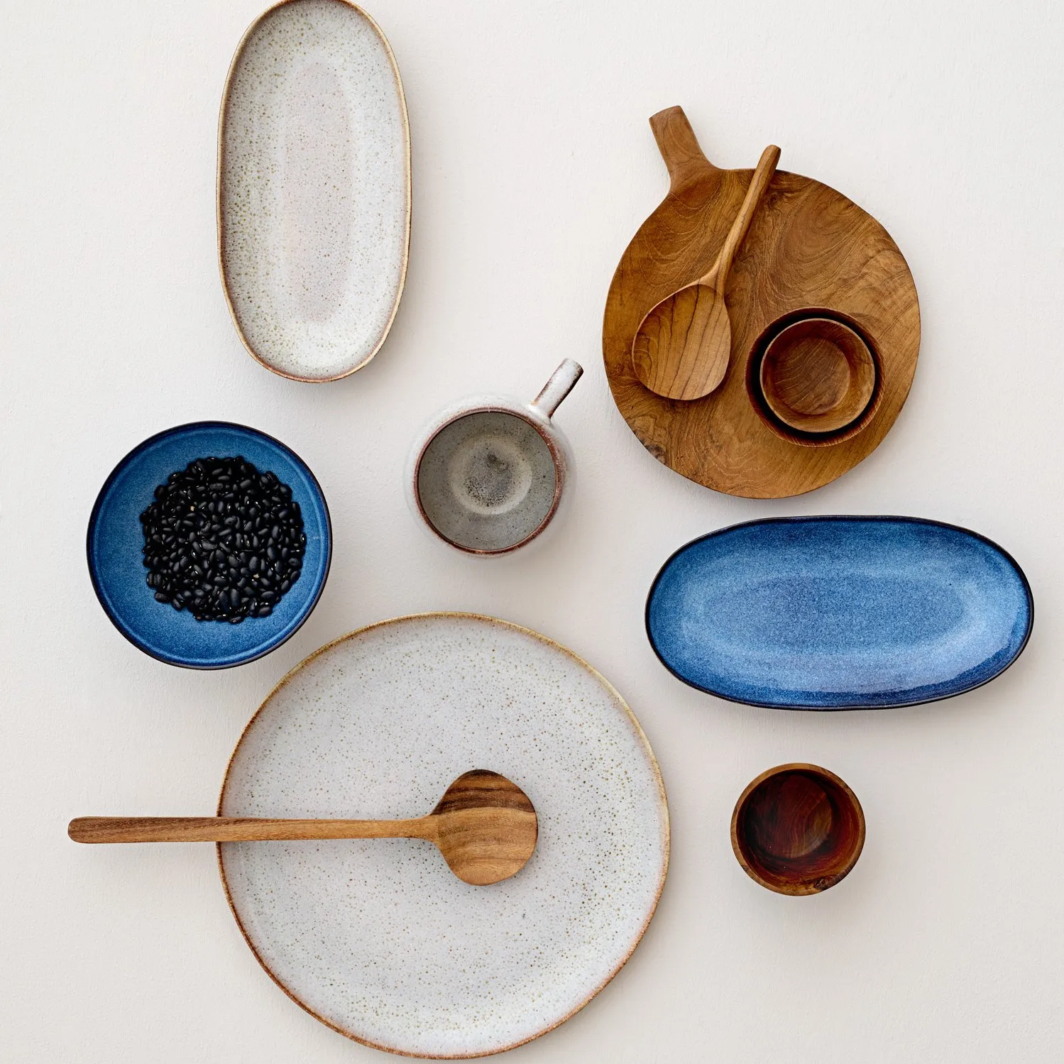 Sandrine Servierteller klein, Blau Bloomingville