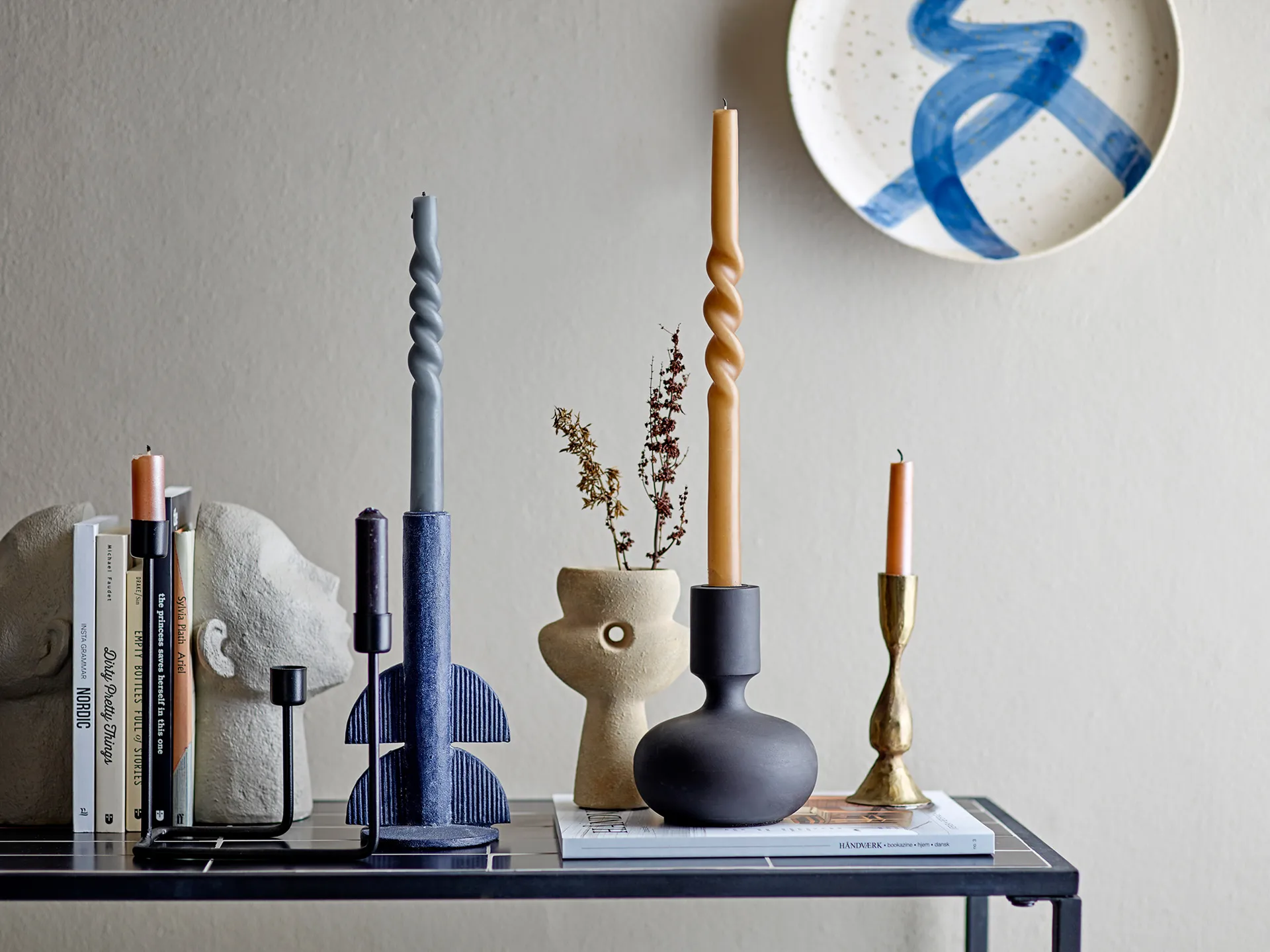 Shimmer Kerze 4er Pack, Braun Bloomingville