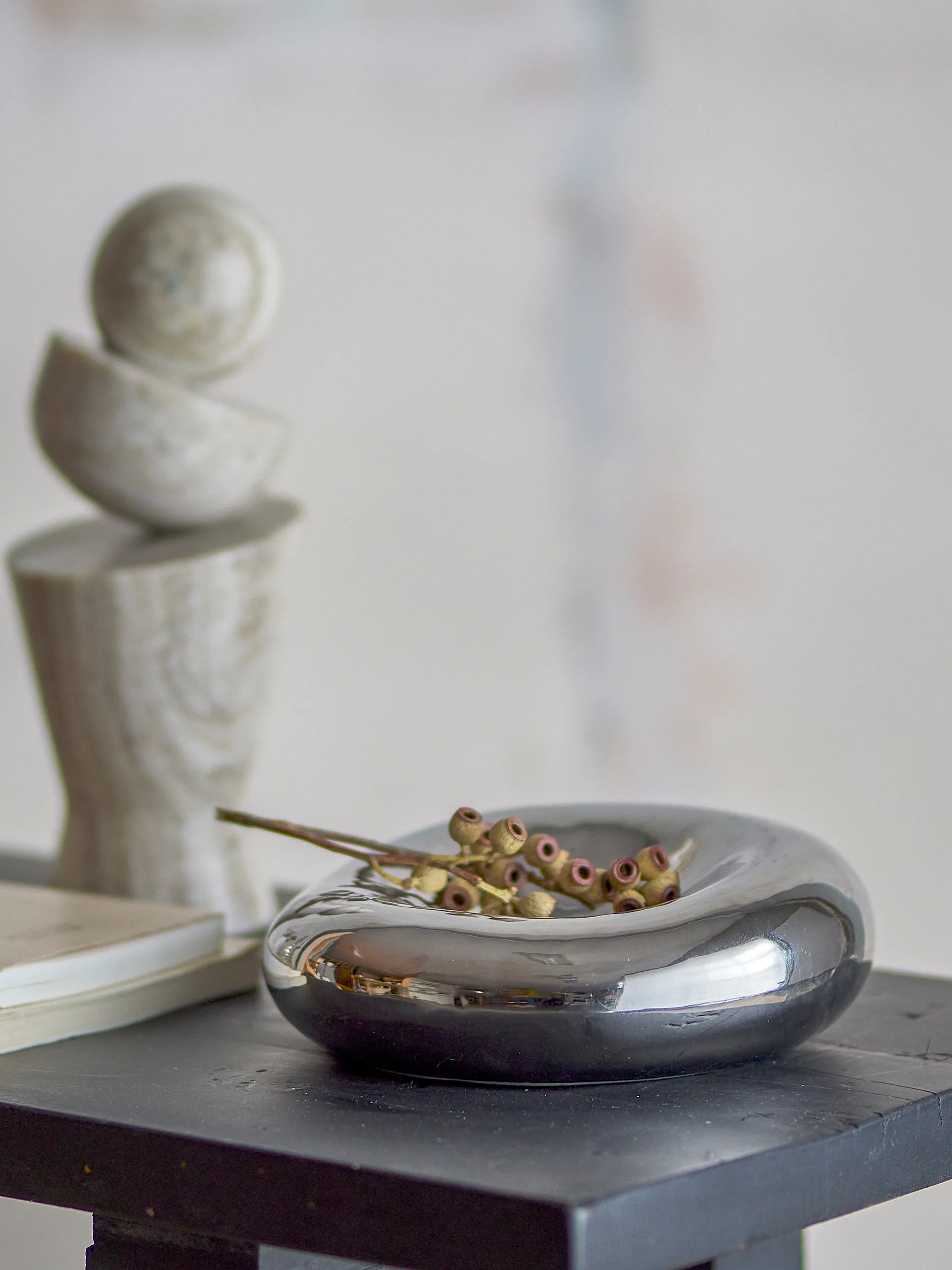 Shine Dekorationsschale Ø18 cm, Silber Bloomingville