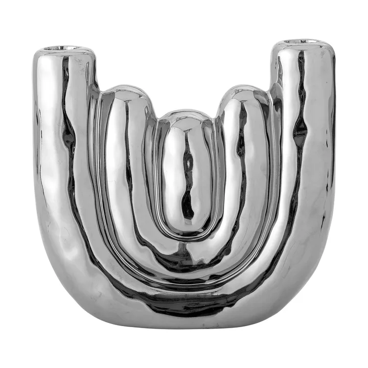 Shine Kerzenhalter - Silber, 18,5x17,5 cm - Bloomingville