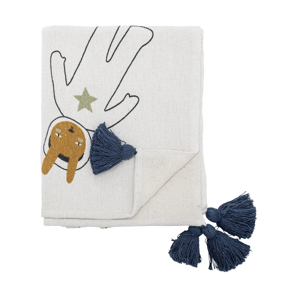 Bloomingville Space Decke 130x160 cm Weiß