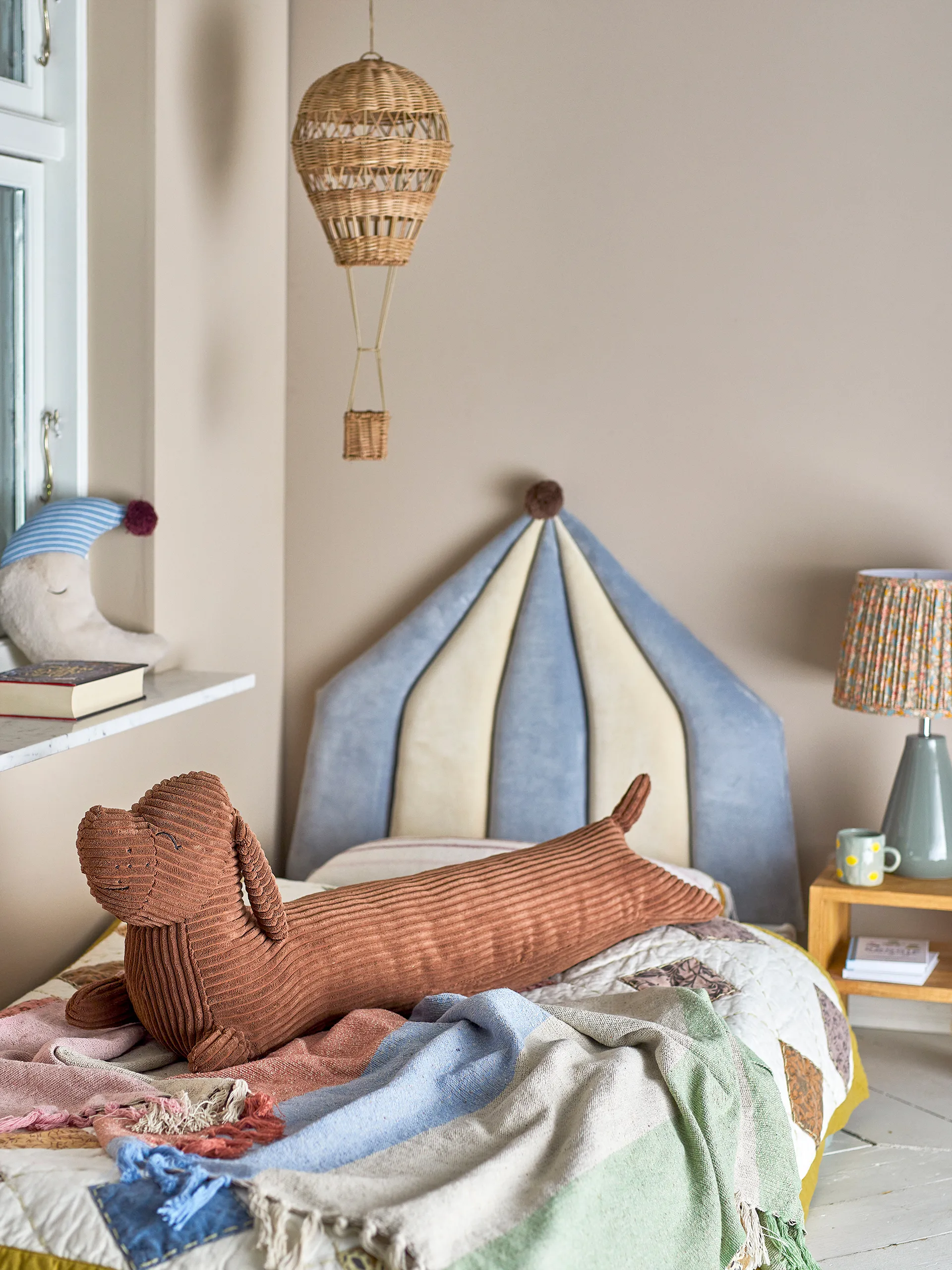 Stofftier Palle 110 cm, Brauner Hund Bloomingville