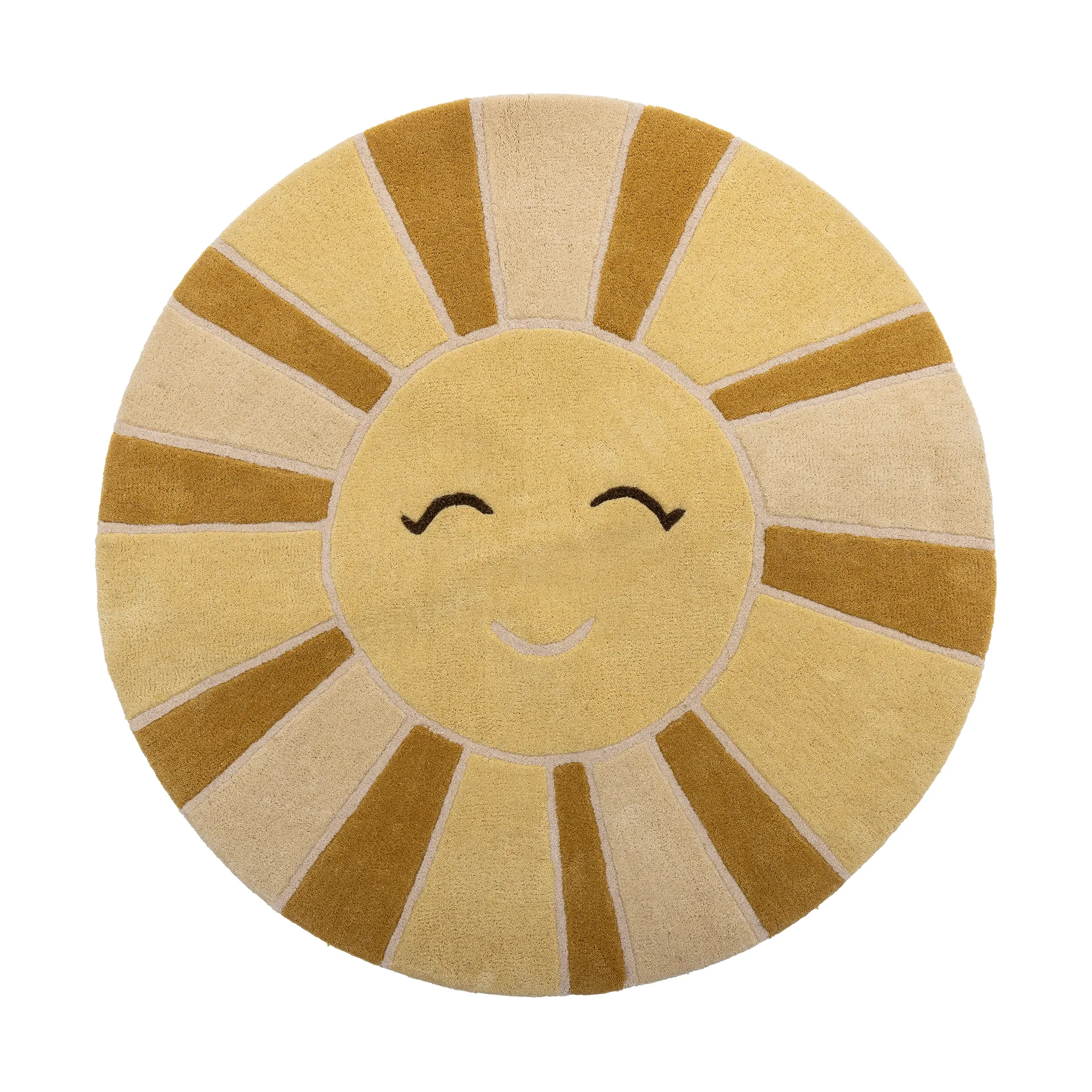 Sun Wollteppich Ø110 cm, Gelb Bloomingville