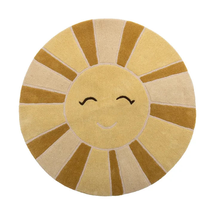 Sun Wollteppich Ø110 cm - Gelb - Bloomingville
