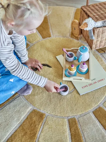 Sun Wollteppich Ø110 cm - Gelb - Bloomingville