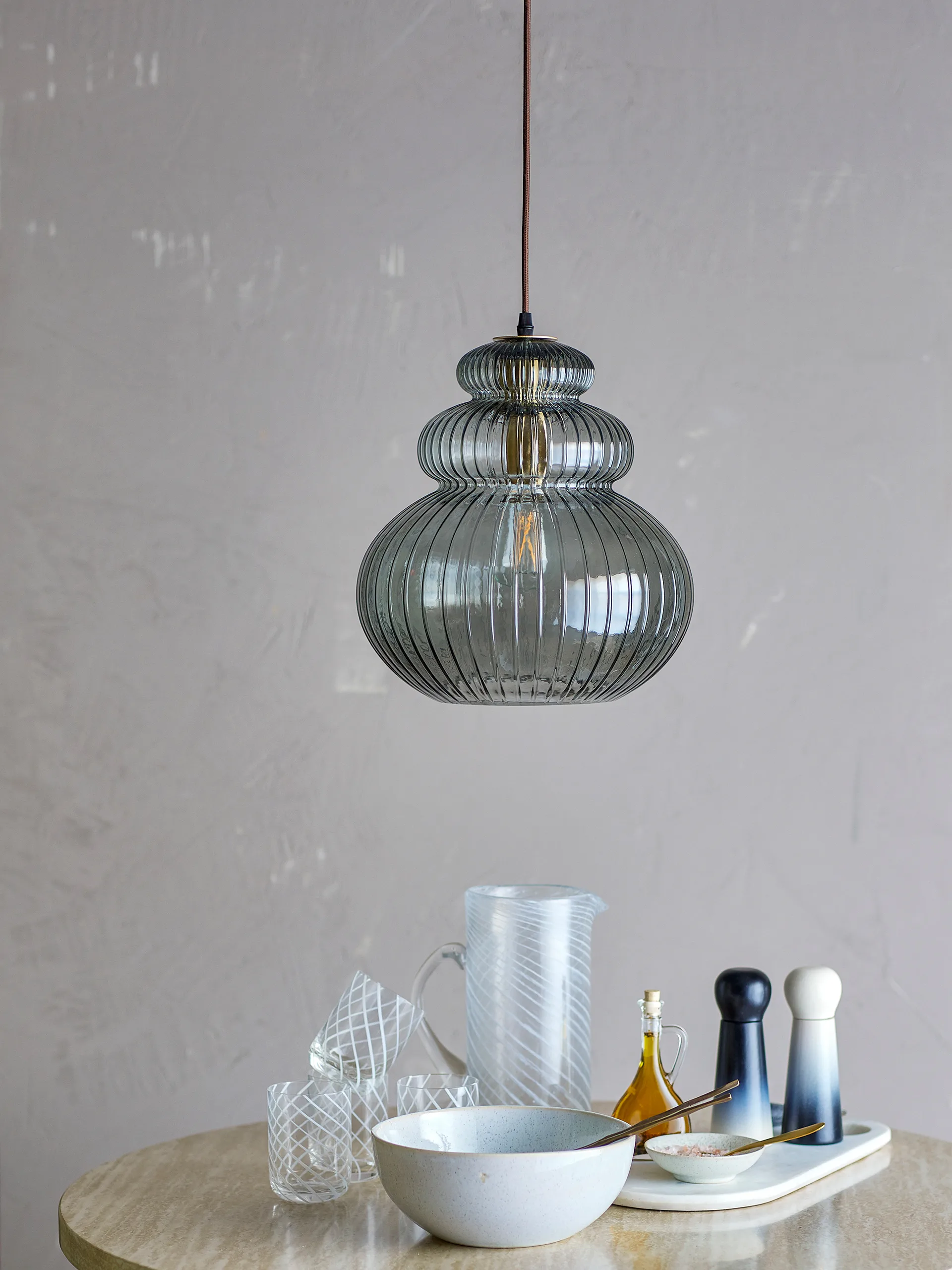 Sybia Pendelleuchte Ø31,5 cm, Grau Bloomingville