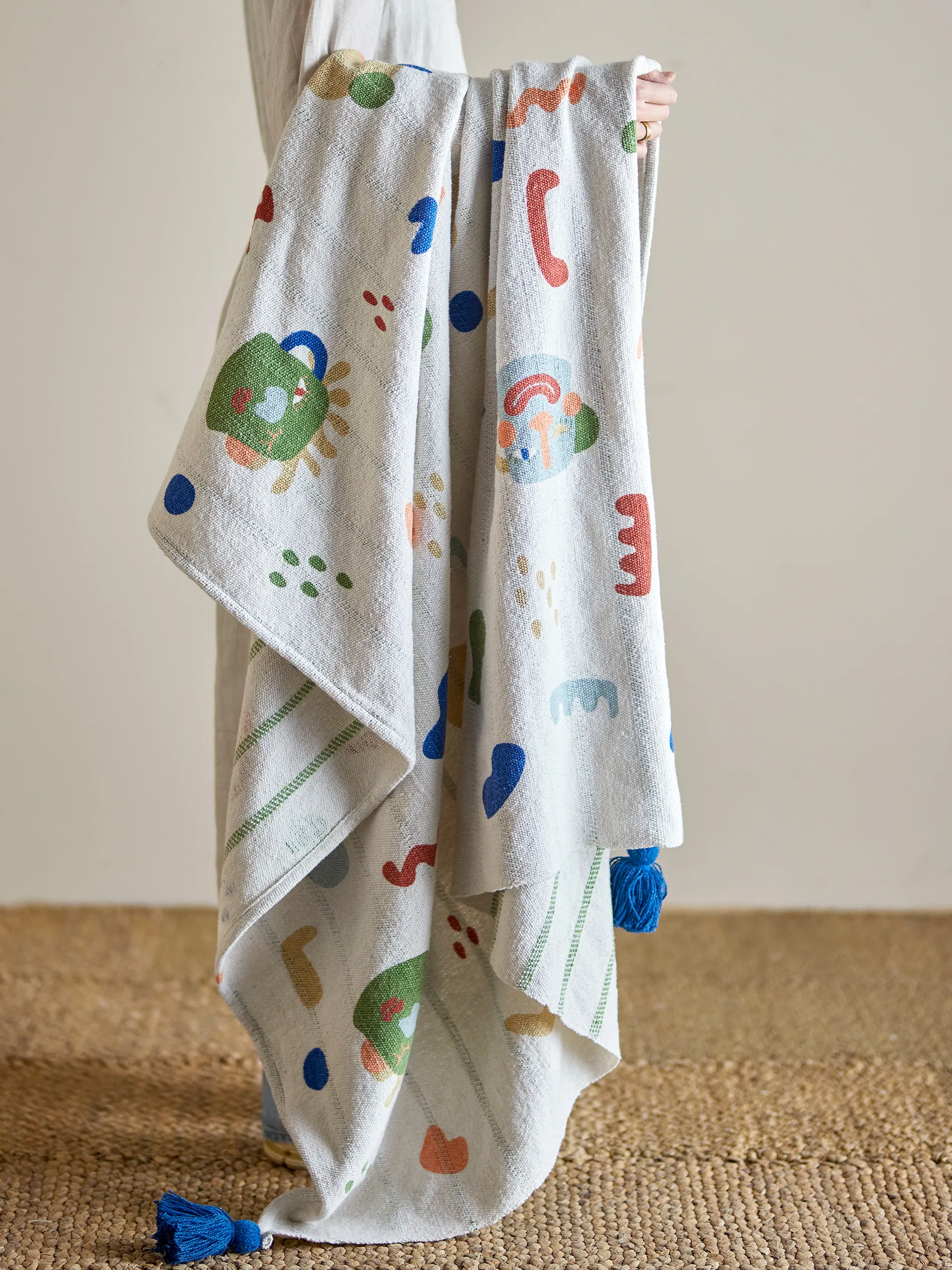 Sylvie Baumwollplaid 160x130 cm, Natur Bloomingville