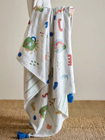 Sylvie Baumwollplaid 160x130 cm - Natur - Bloomingville