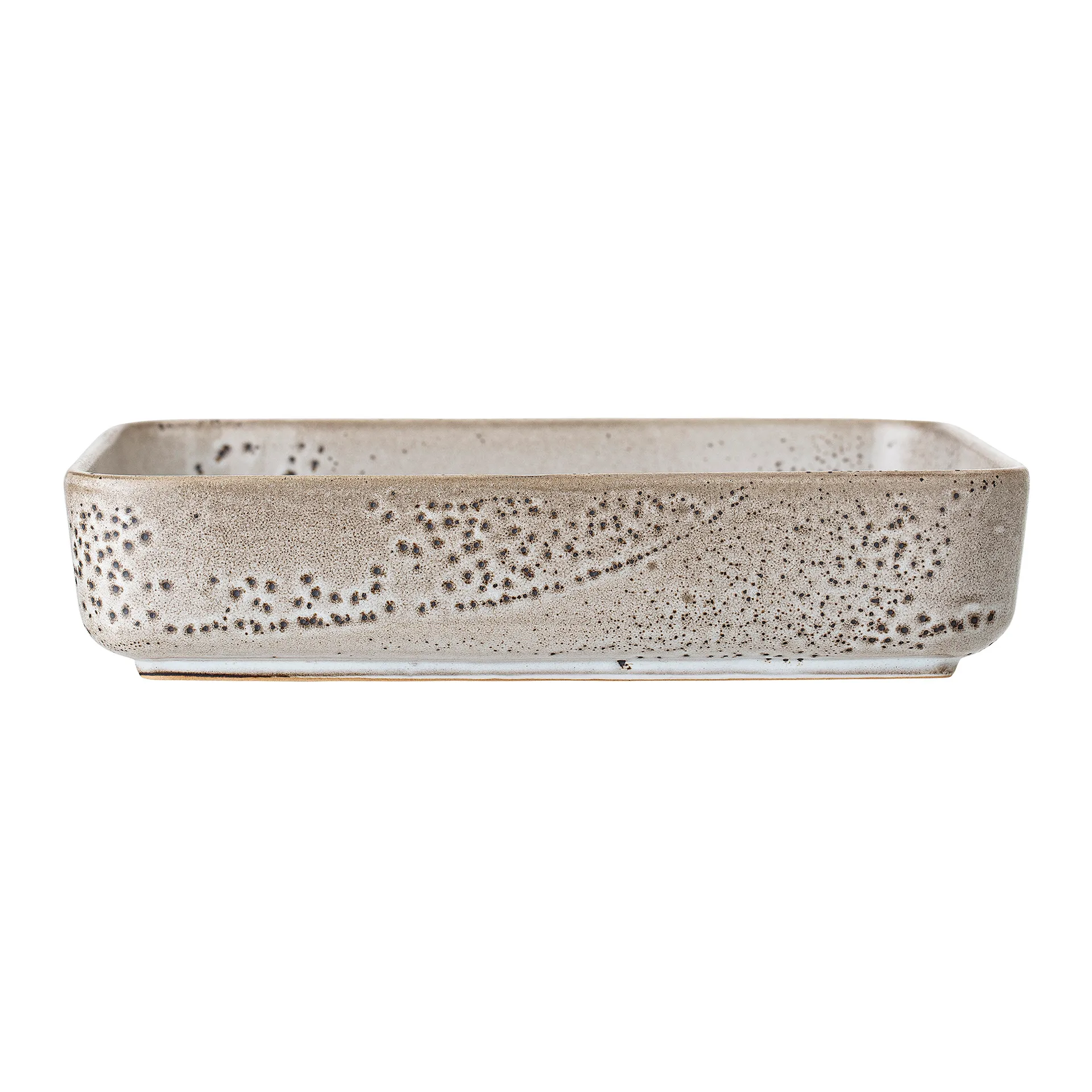Thea Servierteller Steingut 25 x 25cm, Grau Bloomingville