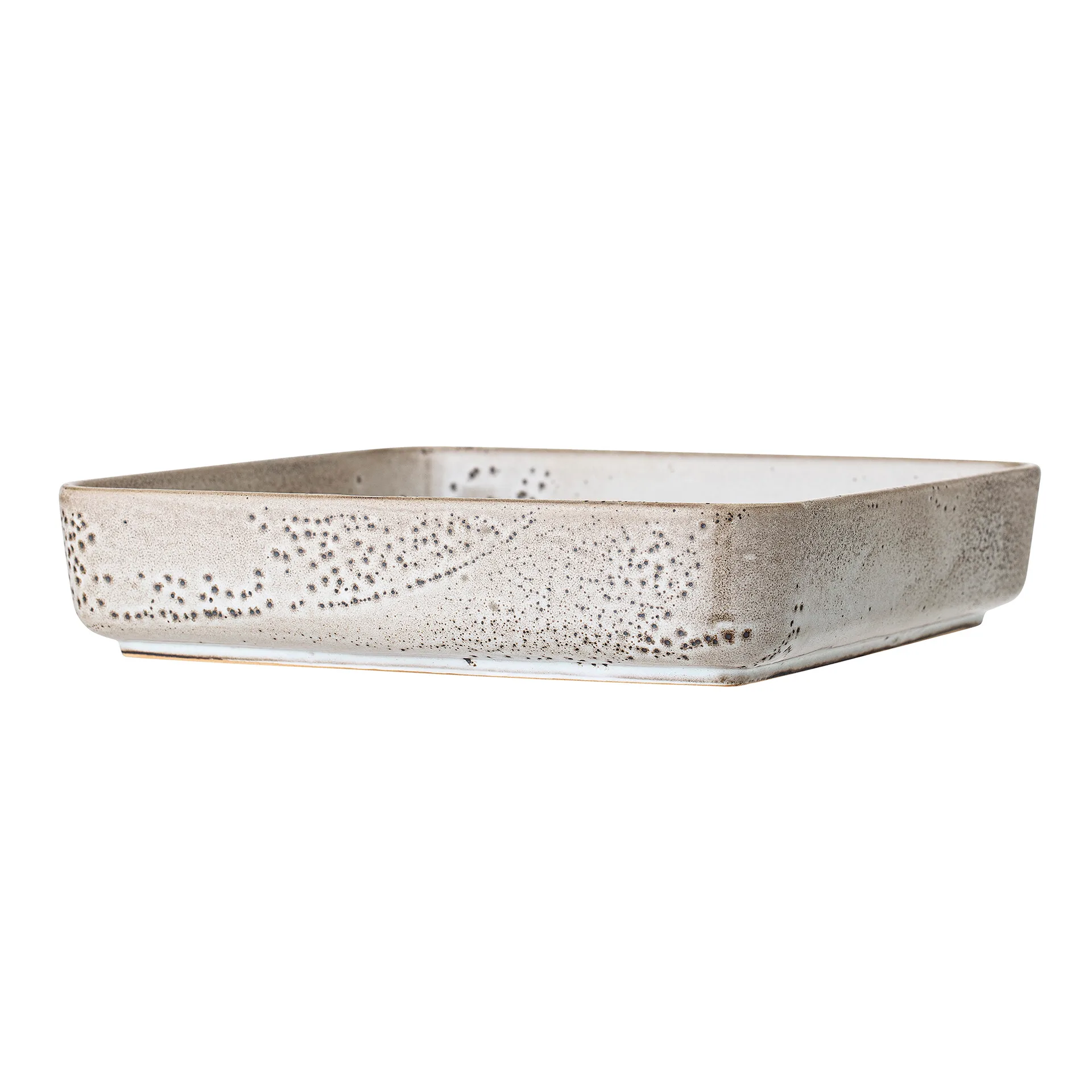 Thea Servierteller Steingut 25 x 25cm, Grau Bloomingville