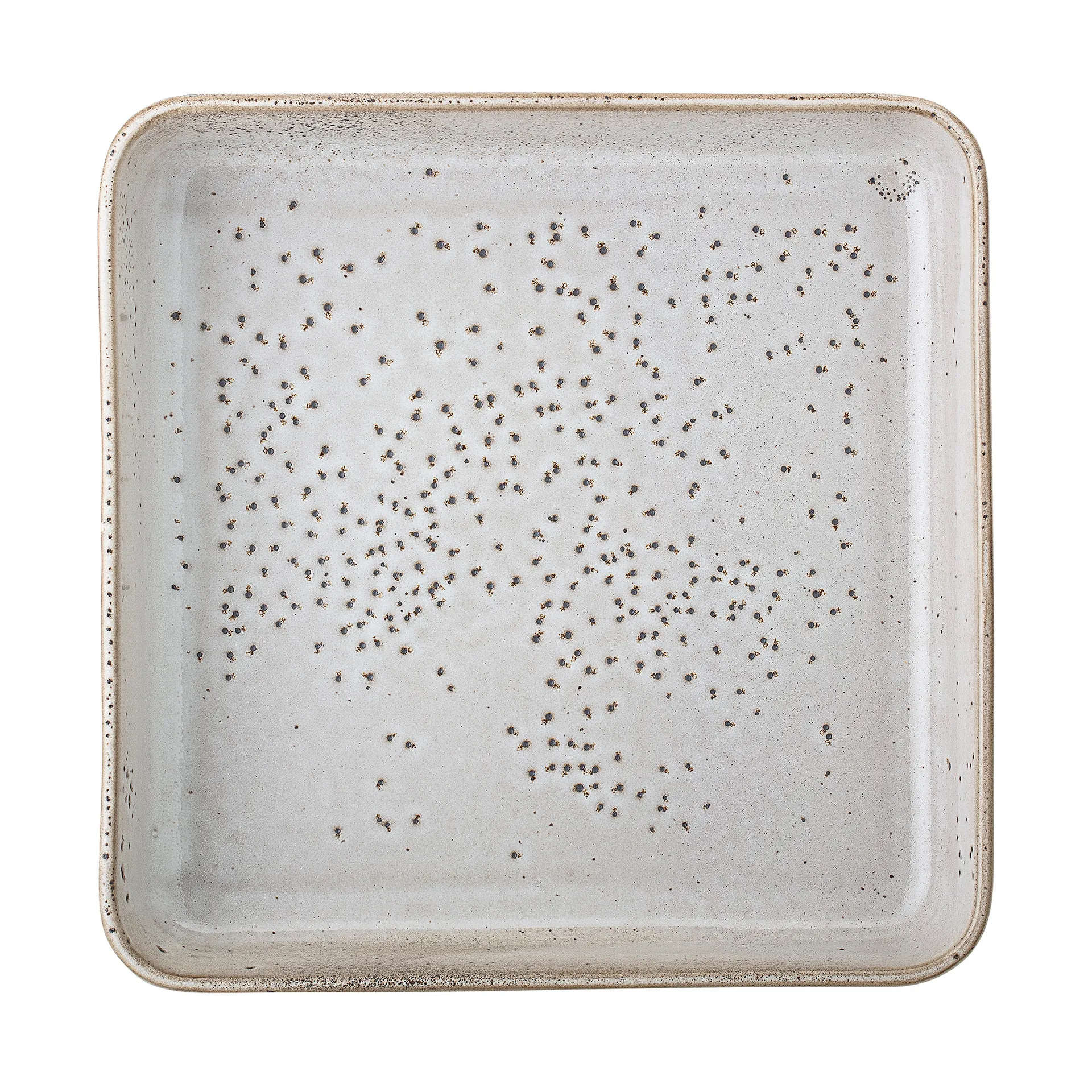 Thea Servierteller Steingut 25 x 25cm, Grau Bloomingville