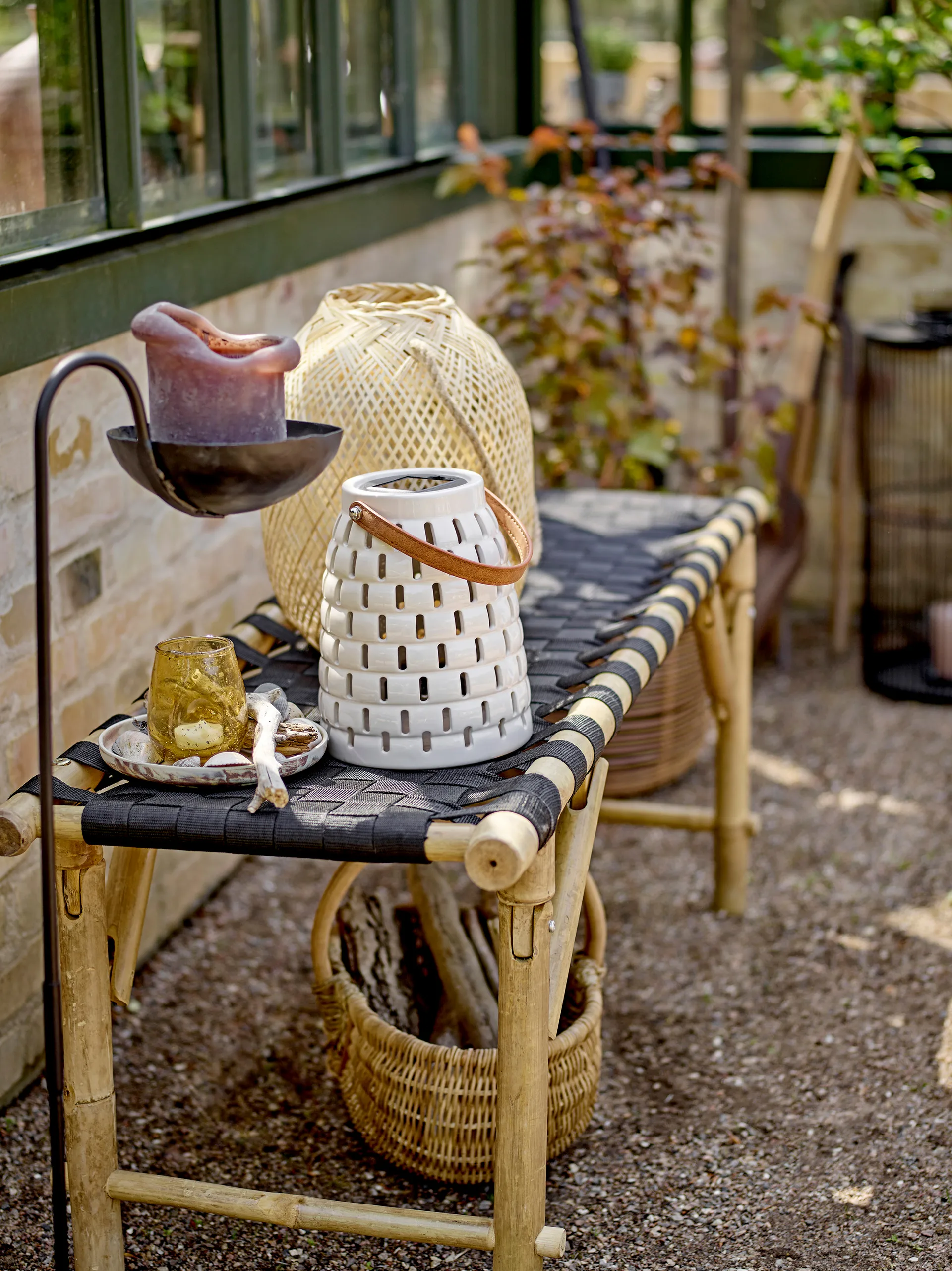 Trellis Solarlaterne 20,5cm, Natur Bloomingville