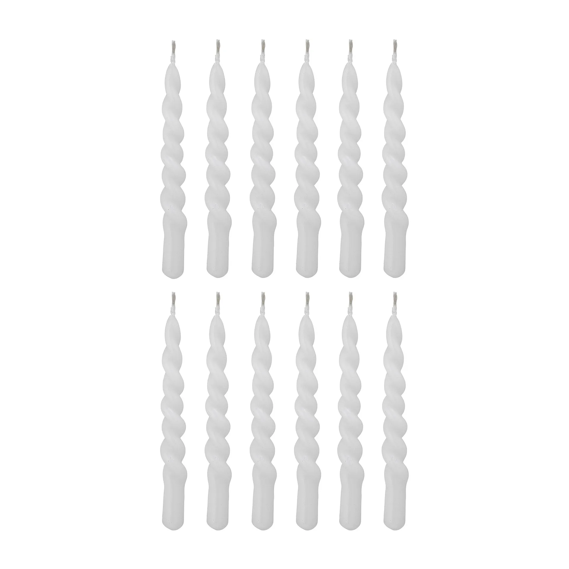 Twist Kerze 12er Pack, Weiß Bloomingville